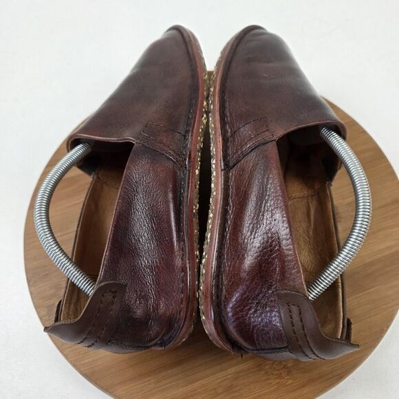 Frye Shoes Mens Size 10 Brown Leather Slip On Loafers Comfort Casual Moc Toe - Picture 10 of 14
